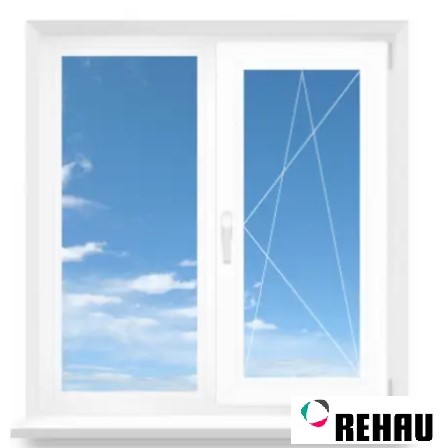 Двостулкове пластикове вікно Rehau