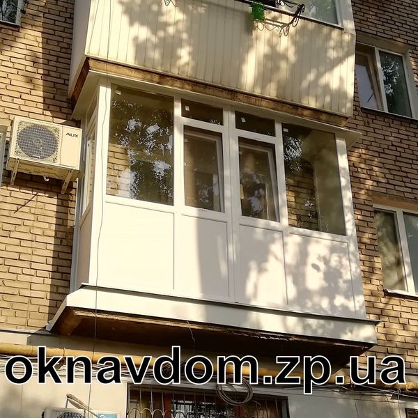 Французский балкон с отсечками под сушилку