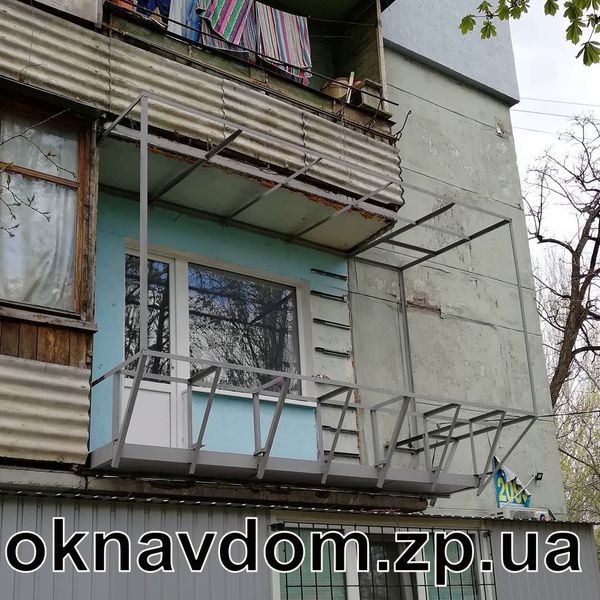 Рассширение балкона по плите и по подоконнику